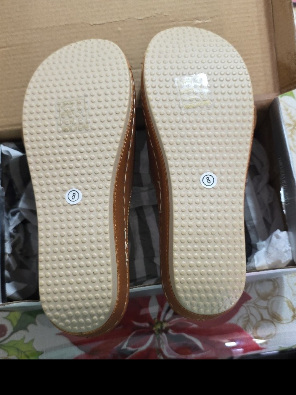 Good Choice Tan Buckle Wedge Slide - Women's Casual Comfort Wedge - Picture 12 of 17